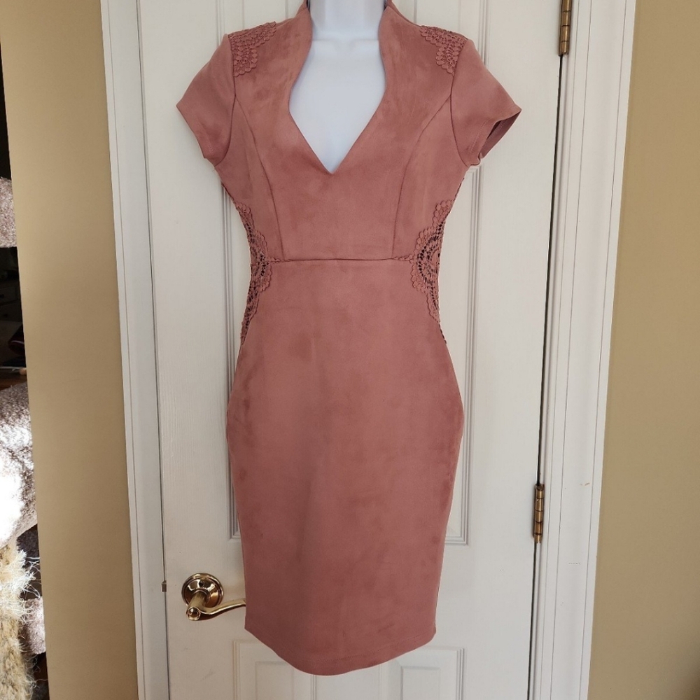 NWT Pink Seude Fashion Nova Dress